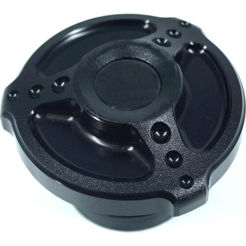 Fuel Gas Tank Cap All Black CNC Aluminum Fit For Harley Sportster XL883 XL1200 48 Dyna Touring Softail