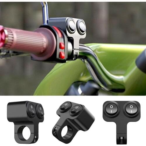Universal 12V Motorcycle Handlebar Double Control Switch for Headlight Indicator