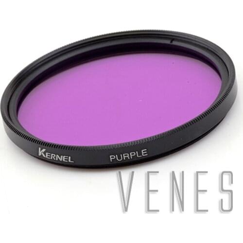 Venes 67MM Accessory Complete Full Color Special Filter for Digital Camera Lens Purple