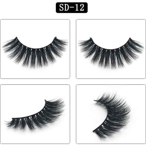 Xinleyong pairs natural false eyelashes fake lashes long makeup 3d mink lashes eyelash extension mink