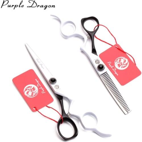5.5" 6" Japan 440C White&Black Straight Scissors Thinninng Shears Dogs Animal Shears Puppy Grooming Scissors Pets Scissors Z9016
