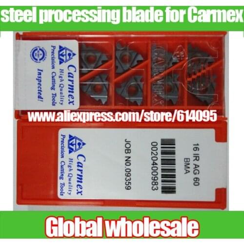 10pcs Carmex external threaded inserts 11ER / 16ER / AG60 / AG55 / steel processing blade for Carmex