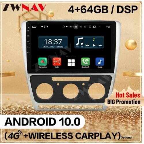 128G Carplay 2 Din For Skoda Octavia 2008 2009 2010 2011 2012 2013 2014 Android 10 Player Audio Radio GPS Navi Unit Auto Stereo