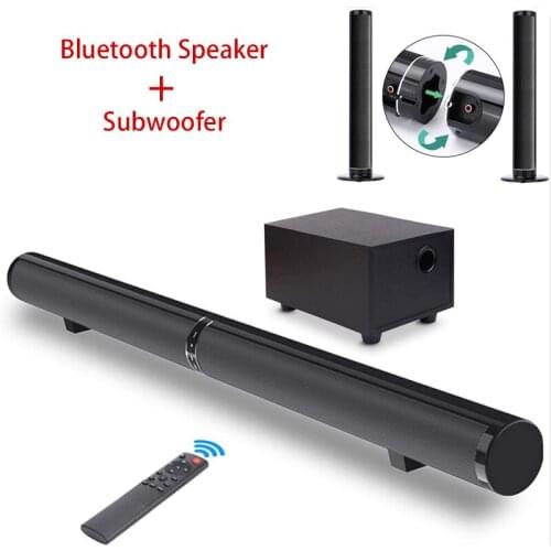 2 in 1 Bluetooth Soundbar Removable Speaker Home Theater Bass Multi-function Bluetooth Speaker for TV PC Smartphone Subwoofer