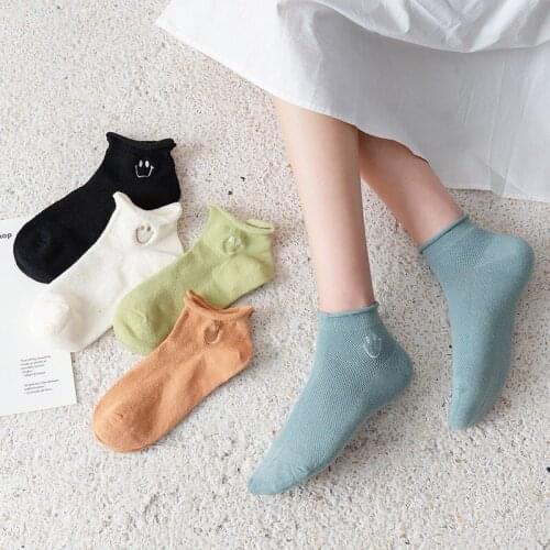 5PC/lot Spring And Autumn New Socks Womens Trend Ship Thin Breathable Invisible Wholesale