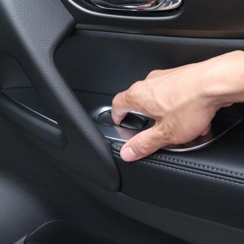 ABS car handrail armrest door window glass switch panel frame frame molding 4 pcs for Nissan X-trail T32 2017-2019