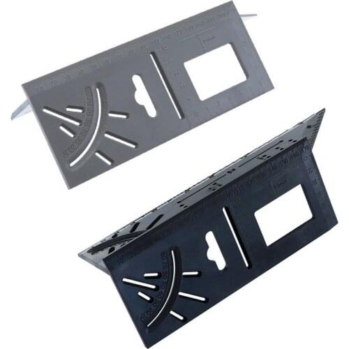 Wood Working Ruler T-Type Ruler 3D Mitre 90 Degree Square Gauge Angle Measuring Gauge Size Measure Tool