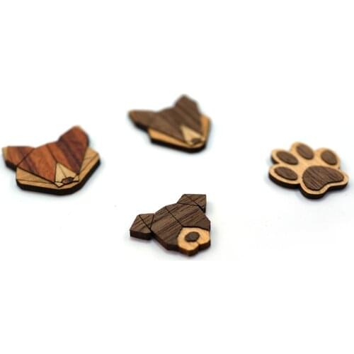 Wood Bow Brooches for Women Animal Brooch Pin Vintage Fashion Jewelry Winter Accessories