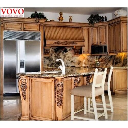 Wood european kitchen cabinets