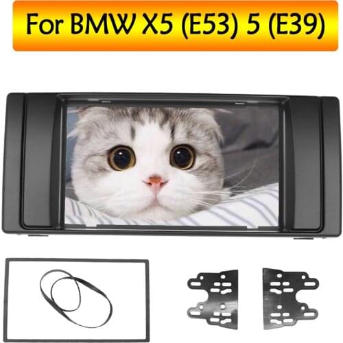 For BMW Series 5 E53 E39 Car Radio DVD Stereo Frame Panel Dash Double Din Fascia Trim Kit Frame Adaptor