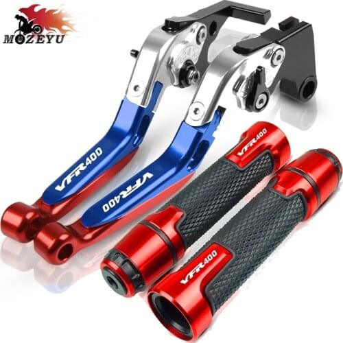 For HONDA VFR400 NC30 1989 1990 1991 1992 Motorcycle Accessories Extendable Brake Clutch Levers and Handlebar Hand Grips ends