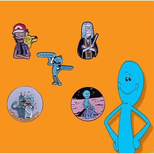 Meeseeks The TV show Sereis Enamel Pin Rick Look at me Badge Accessory