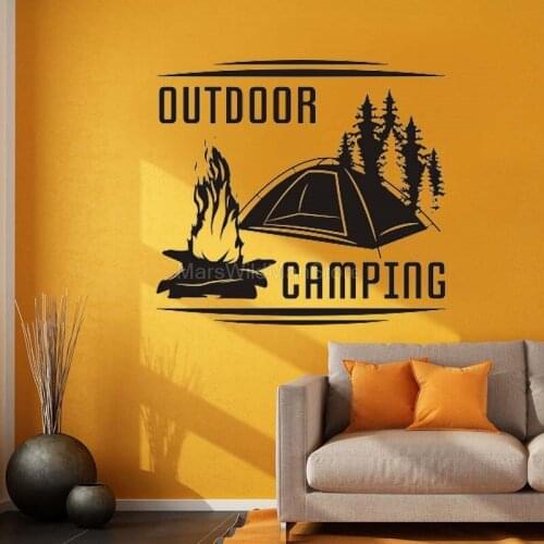Mountain Journey Decor Camping Outdoor Adventure Explorers Vinyl Wall Decal Living Room Sticker Art
