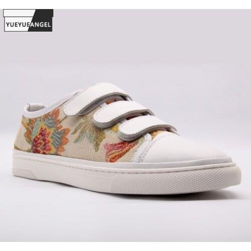 Embroidery Genuine Leather Shoes Brand Mens Footwear Summer Breathable Trainers Flat Casual Shoes Patchwork White Sneakers Men