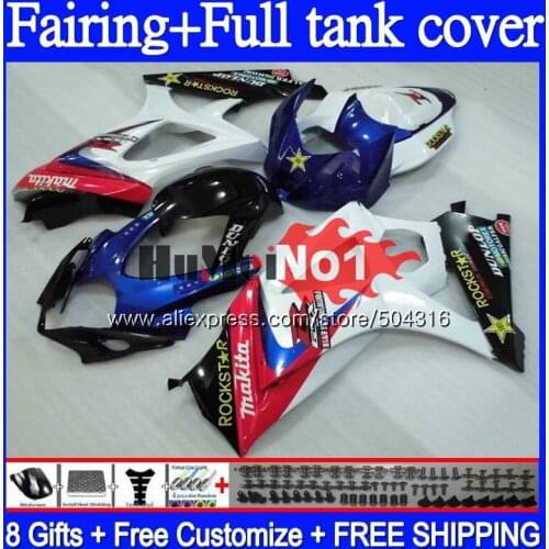 +Tank Kit For SUZUKI GSX-R1000 GSXR 1000 1000CC CC 69MC.26 GSXR-1000 GSX R1000 GSXR1000 K7 07 08 2007 2008 White Black Fairing