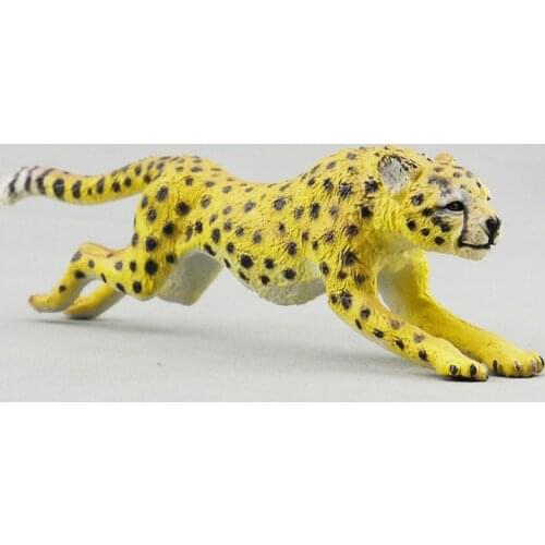 Can Wholesale USA brand 3AAA simulation of wild animal toy model East African cheetah model toys for children
