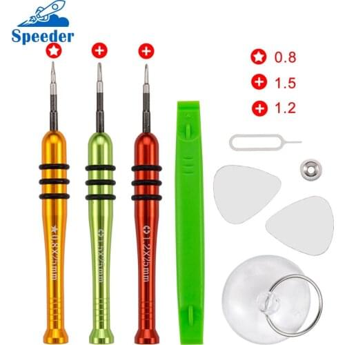 8 in 1 Portable Repairing Tools Kit for phone opening screwdrivers tool with Iron Pry Picks+Crowbar+Suction Cup+SIM Card Needle