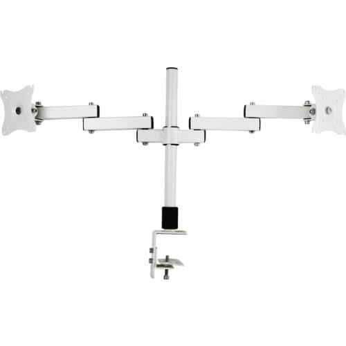 Desktop Dual LCD Monitor Stand Arm Adjustable Display Stand Holder TV Bracket for Two 14"-27" LCD Monitor Max Loading 8KG