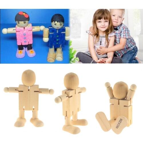 Figure Multi-Angle Adorable Wooden Jointed Doll Model for Art
