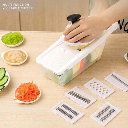 Multifunctional Vegetable Cutter Potato Shredder Adjustable 304 Stainless Steel Blades Slicer Manual Grater Kitchen Accessories