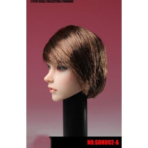 SDH002A 1/6 Asia Female Brown Short Hair Head Sculpt For 12''Body