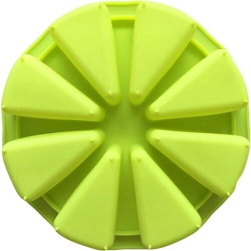 Silicone Portion Cake Mold 8-Cavity DIY Non-Stick Soap Mould Pizza Slices Pan Silicone Soap Mould Baking Molds Baking Tool