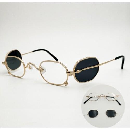 Retro metal clip sunglasses sunglasses vintage niche personality small face independent design prescription glasses for myopia