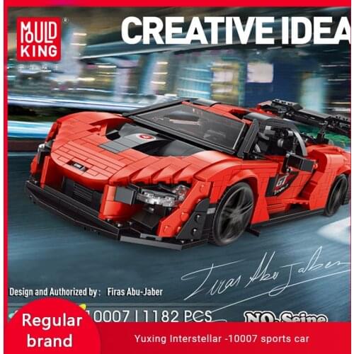 MOULD KING High-tech Sports Car 10007 Building Blocks Senna Super Racing Model Childrens Educational Toys Christmas Gifts