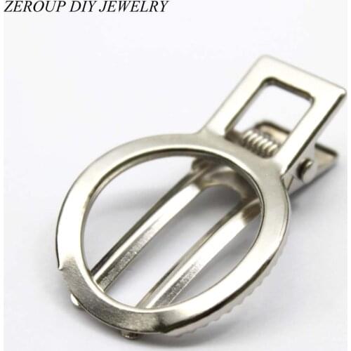 5pcs White K Silver Color Plated Hair Clips Hairpin Headwear Stainless Hairdressing Clamp Supplies for Jewelry HC-022