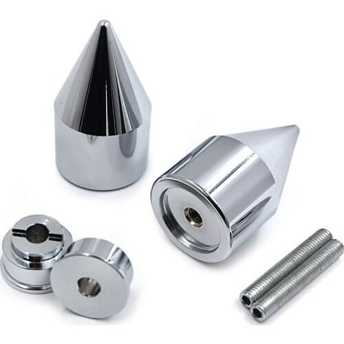 Aftermarket free shipping motorcycle parts Chrome Spike Bar Ends Hand Grip Handlebar End Caps For Honda CBR 954 RR 2002-2003