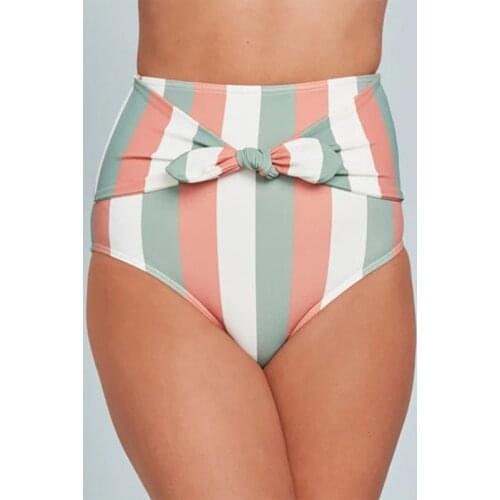 New 2021 Summer Women Sexy Swimwear Two Piece Separated Dots/Grid/Striped Swimsuit Bow-knot Beachwear