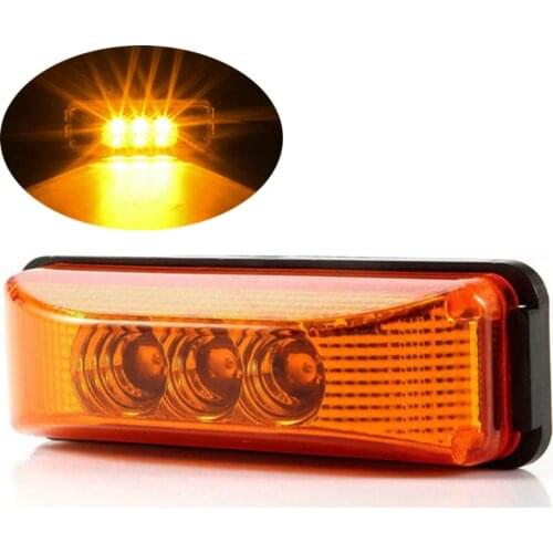 1PCS 3 LED Side Marker Light Indicator Lamp Bus Truck Trailer Lorry Caravan 12V RV Pickup Trailer Truck Fender Rear Light