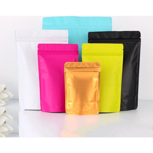 HARDIRON Thickened Matte Color Aluminum Foil Bag Food Storage Packaging Bag Coffee Tea ziplock bag Organizer for Fridge