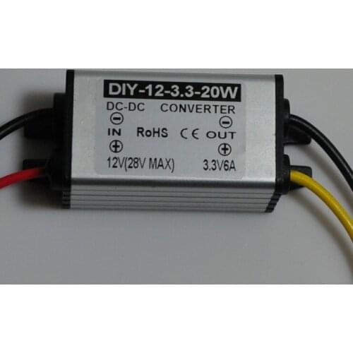 12V24V(6V-28V) Step Down 3.3V 6A 20W DC-DC Converter Buck Module Car Power Supply Adapter Voltage Regulator Waterproof 10PCS