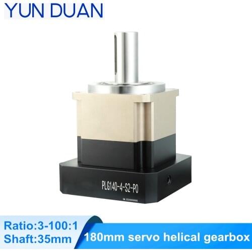 180mm servo motor helical planetary reducer ratio 3:1-100:1,3-5arcmin,360-480Nm gearbox for 180mm flange motor, 35mm shaft