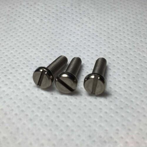 2pcs M1.6 titanium alloy Slotted cylinder head screws one word pan bolts machine teeth screw mechanical bolt DIN84 2mm-14mm long