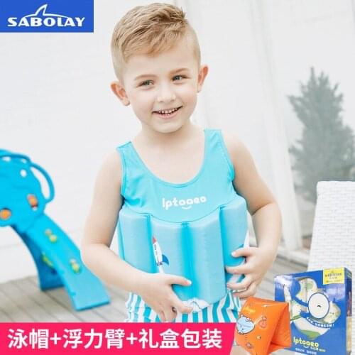 2019 Swimsuit Baby Boys One-Pieces Float Buoyancy Swimwear Detachable Bathing Suit Protective Safe Learning Swimwear
