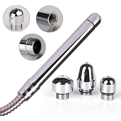 3 Styles Head Stainless steel Bidet Faucets Rushed Anal Douche Shower Cleaning Enemator Enema Metal Anal Cleaner Butt Plugs Tap