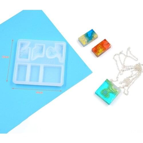 4Pcs Island Casting Epoxy Mold Kit DIY Making Jewelry Pendant Bracelet Mould