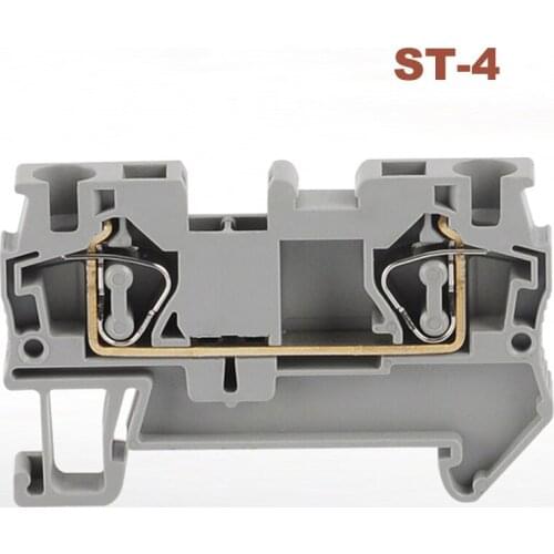Spring Terminal Blocks connector ST-4 din rail screwless terminals block wire cable connectors copper ST4 morsettiera 30A