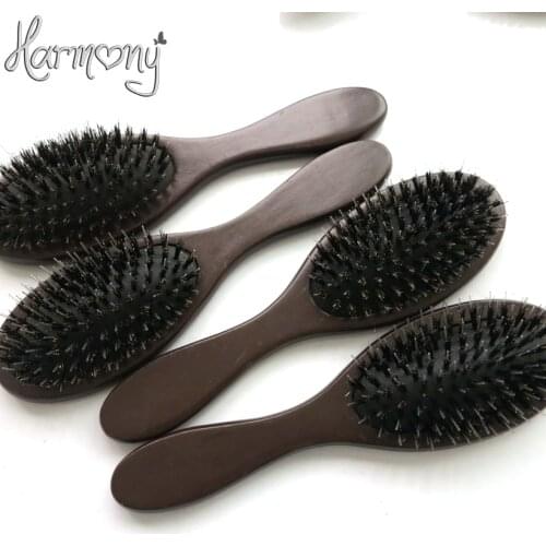 5pcs Professional Anti-Static Hair Brush Paddle Brush Comb escova de cabelo brosse a cheveux real wild boar bristle brush