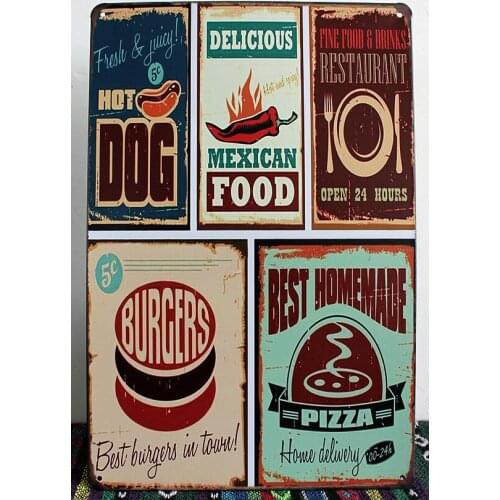 50pcs/lot Metal Sign shabby chic Christmas Decoration!! Metal Craft Dinner room wall paintings Tin Sign Bar Decor Wall Metal pos