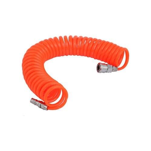 6M Long 8.5mm Dia Quick Connector Polyurethane Tube PU Air Pipe Orange Red