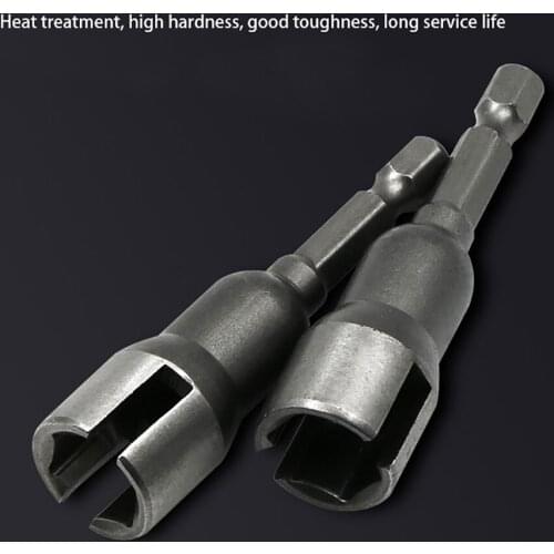 65mm Hex Shank Socket Adapter Nut For Power Tool Slotted Butterfly Bolt Socket Wrench Electric Screwdriver Sleeve