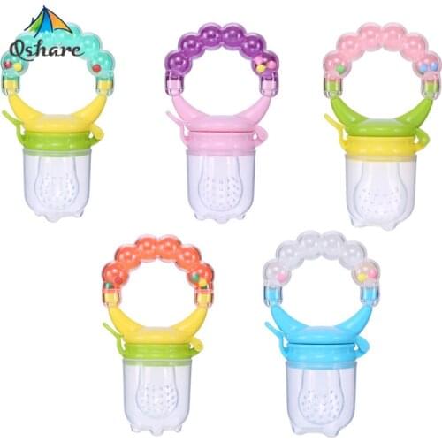 Qshare Baby Nimbler Pacifier Clip Fruit Infant Food Nibbler Holder Nipples Silicone Soother Nipple Feeding Teat Pacifier Bottles
