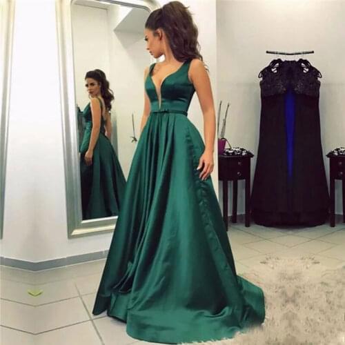 Communion Dresses Long Dress Evening Dress Prom Party Robe De Soiree Longue Formal Dress Simple Robe De Soiree Lace-up Dress