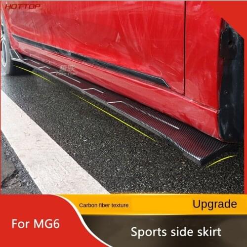 For MG6 2017 2018 2019 2020 Side Skirt Modified Sets Of Parts Kit Carbon Fiber Decorative Sports