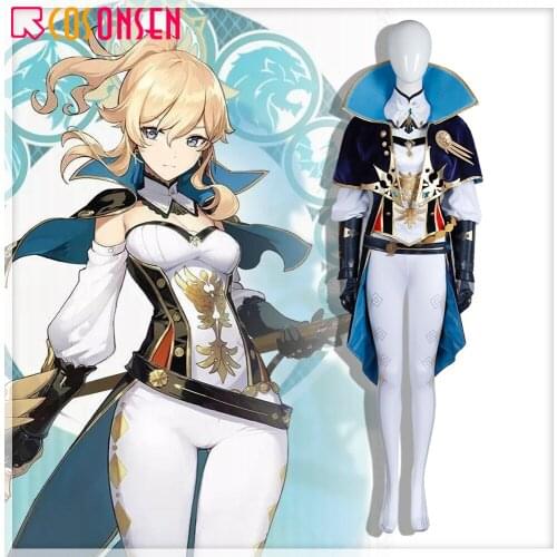 Genshin Impact Jean Cosplay Costume Jean Gunnhildr Master Uniform COSPLAYONSEN Mens Custom Made