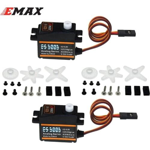 RC Servo,EMAX ES3003 Analog 17g Metal Gear Servo for RC FPV Fixed Wing Airplane Copter Drone