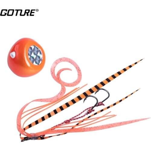 Goture Sliding Kabura Fishing Lure Jig 60g 80g 100g 120g Inchiku Fishing Lure with Silicone Skirt